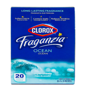 Suavizante en hojas para secadora:CLOROX